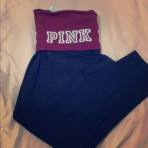 Pink full length leggings